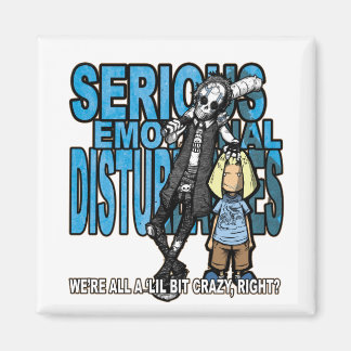 Imã Lil Bit Crazy Office Magnet