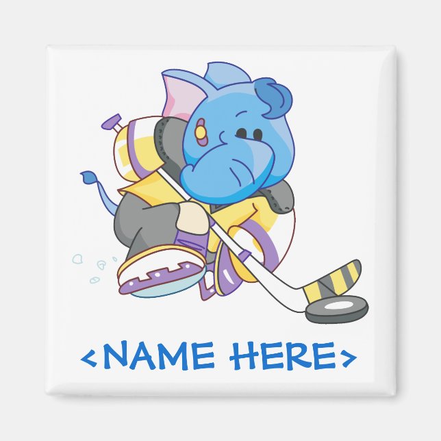 Imã Lil Blue Elephant Hockey (Frente)