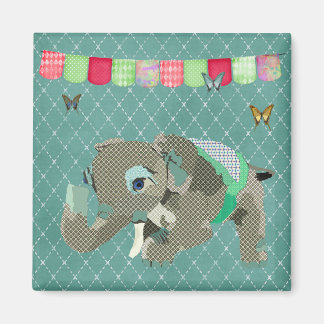 Imã Lil Lucky Elephant Green Magnet