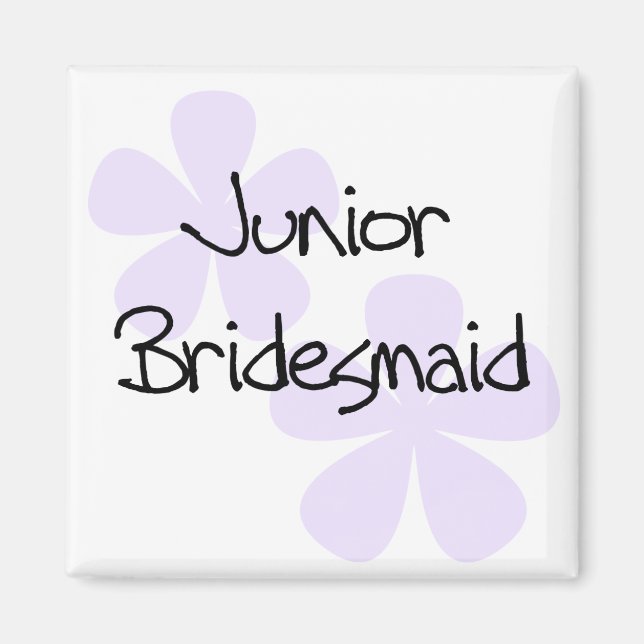 Imã Lilac Flowers Junior Bridesmaid (Frente)