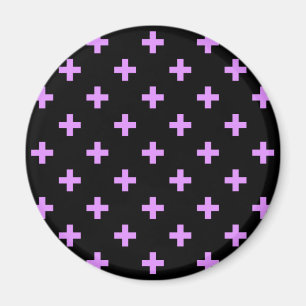 Imã Lilac polka cruza em preto