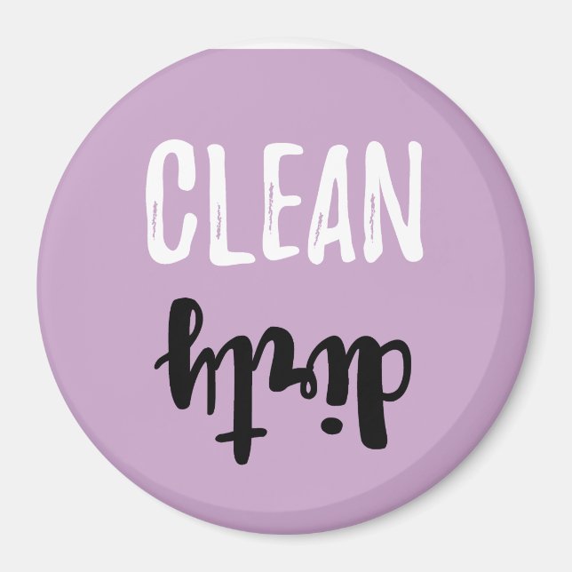 Imã Lilac Purple Dishwasher Suja Púrpura Traço (Frente)