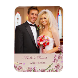 Ímã Lilac púrpura das flores das aquarelas favorito do