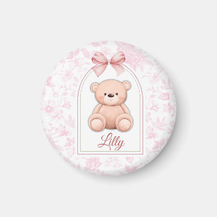 Imã Lilly Design de Enfermeiro de Urso Rosa Personal