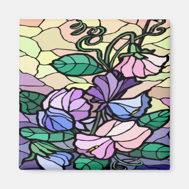 Imã Lily De Vidro De Mancha Do Magnete De Campo (Frente)