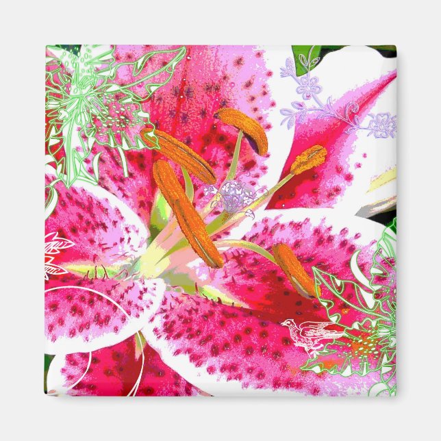 Imã Lily Stargazer Fantasy, Magnet (Frente)
