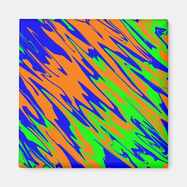 Imã Limão Azul Laranja de Pintura de Spray (Frente)