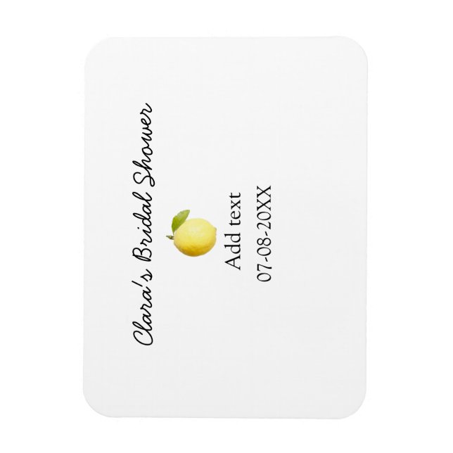 Ímã Limão chá de panela moderno, simples e rústico b (Vertical)