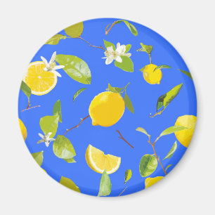 Imã Limão de Aquarela e Folhas 13