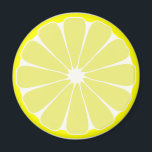 Imã Limão Magnet<br><div class="desc">Uma fatia de limão amarelo brilhante decora este ímã giro. O design é da arte original.</div>
