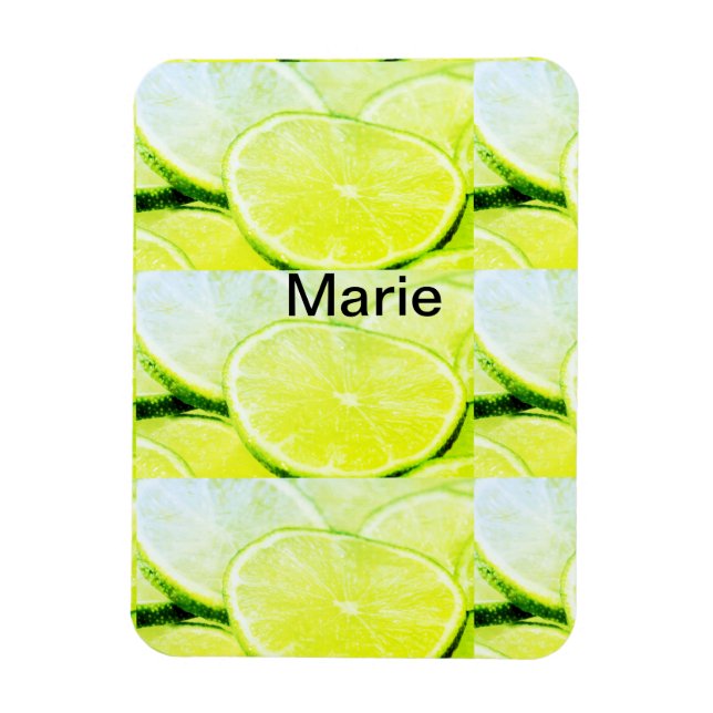 Ímã Limão verde amarelo simples adicionar nome mínimo  (Vertical)