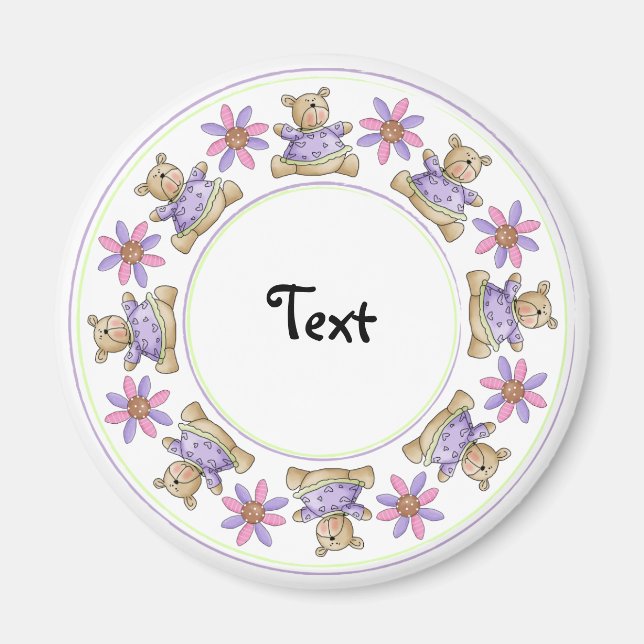 Imã Limite de design do ursinho de corte (Frente)