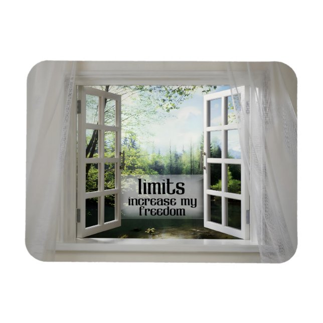 Ímã Limites aumentam a minha liberdade - Afirmação de  (Horizontal)