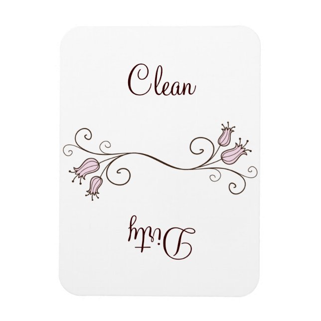 Ímã Limpa da máquina de lavar louça com Tulip rosa - I (Vertical)