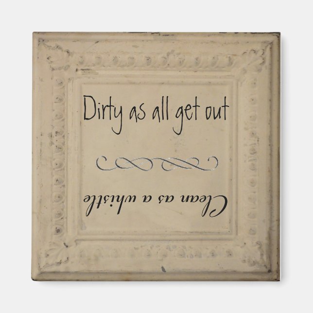 Imã Limpa/suja da lavadora de chique (Frente)