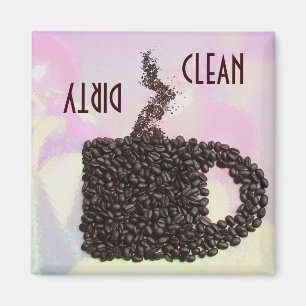 Imã "LIMPE/" ímã SUJO de Diswasher da caneca do feij