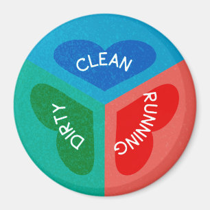 Imã Limpe o coração reversível Running sujo da máq