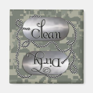 Imã Limpe o dog tags sujo 3 de N (o ímã da máquina