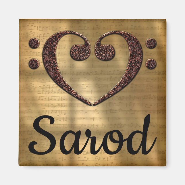 Imã Limpe Sarod do Coração de Baixo Duplo (Frente)