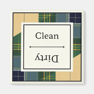Imã Limpo Gordon Dress Tartan Dishwasher Magnet