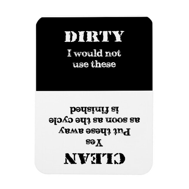 Ímã Limpo ou sujo - estes pratos estão limpos (Vertical)