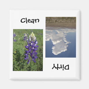 Imã Limpo ou sujo - ímã da máquina de lavar louça