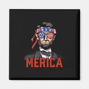 Imã Lincoln 4 de Julho Merica Abe Meninos Homens Mulhe
