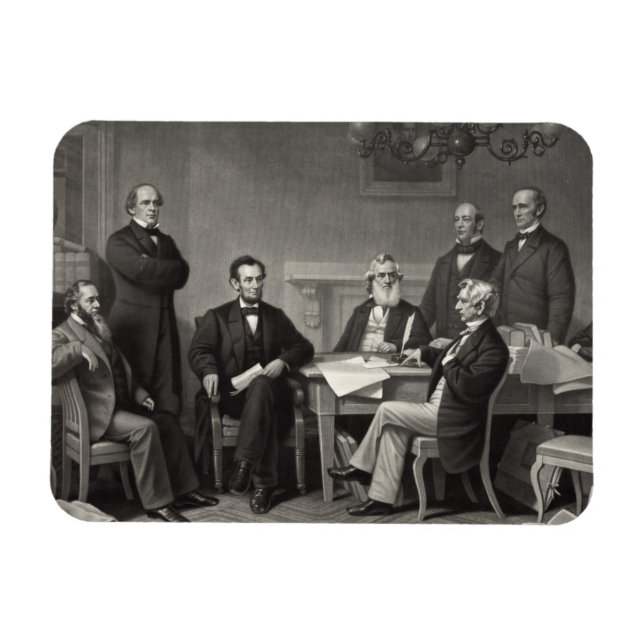 Ímã Lincoln Lendo a Proclamação da Emancipação (Horizontal)