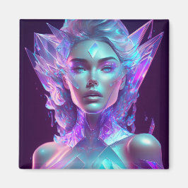 Imã Linda Arte Ai Bonito Icy Glass como Mulher