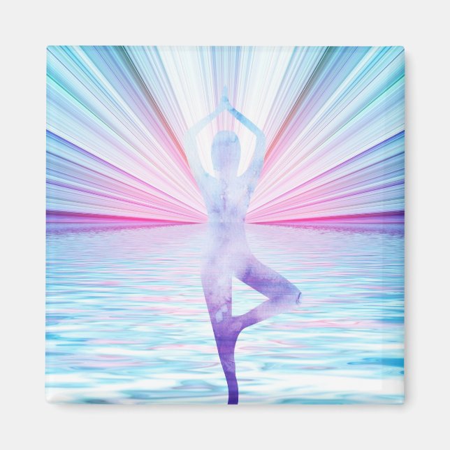 Imã Linda Árvore de Meditação Zen Yoga (Frente)