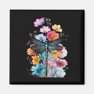 Imã Linda Dragonfly Watercolor Art Insect Lover Ea