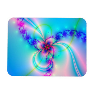 Ímã Linda Flor Fractal Rosa