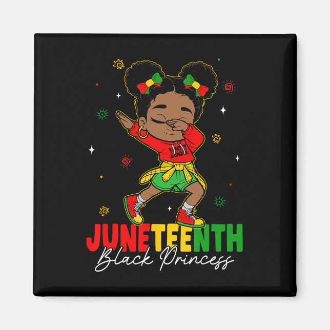 Imã Linda Garotinha Negra Dabbing Princesa Negra Jun (Frente)