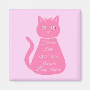 Imã Linda Gatinha Bebê Rosa Menina Personalizado Anive
