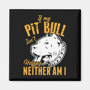 Imã Linda Mãe Pai Pit Bull Cachorro Engraçado Pitbull