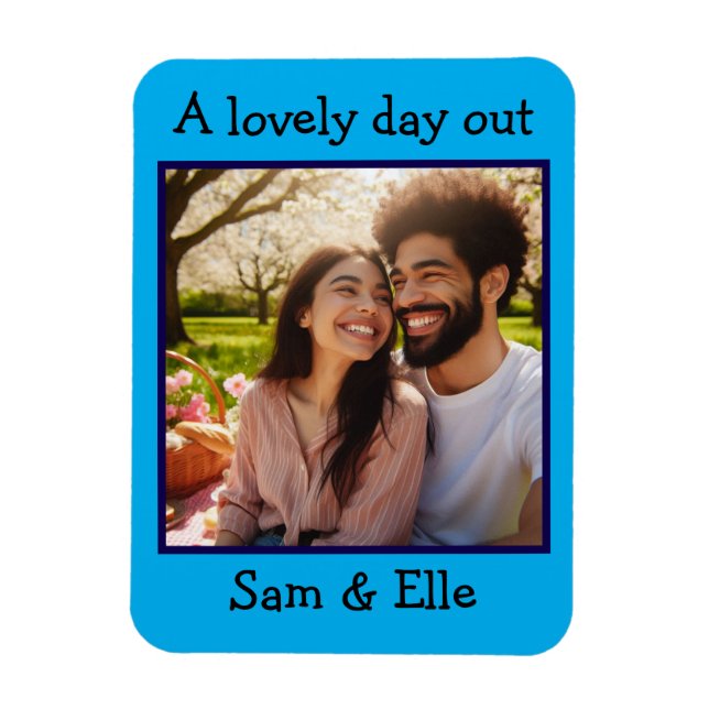 Ímã Linda memória de manutenção de fotos personalizada (Vertical)