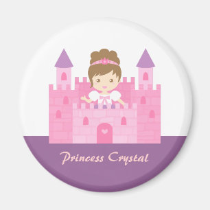 Imã Linda Menina Princesa no Conto de Fadas do Castelo