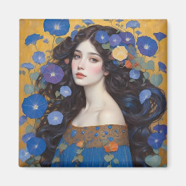 Imã Linda Mulher Com Glórias Da Manhã