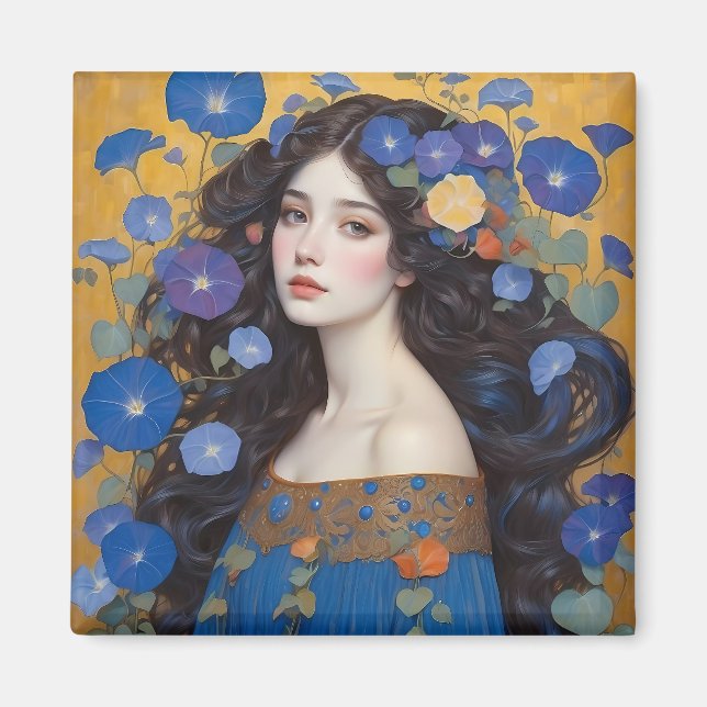 Imã Linda Mulher Com Glórias Da Manhã (Frente)