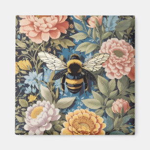 Imã Linda Pastel Floral e Bumblebee
