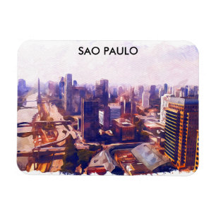 Ímã Linda pintura no horizonte São Paulo