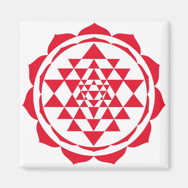 Imã Linda Saraswati Yantra para o Crescimento e a Paz (Frente)