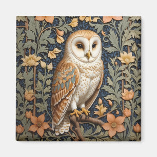 Imã Linda Vintage Barn Owl William Morris Inspirou