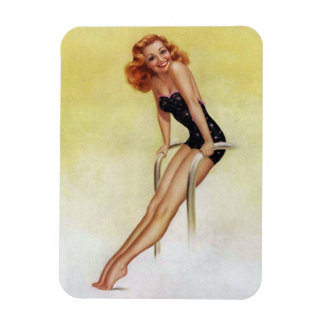 Ímã Linda Vintage Pin Up Girl Magnet