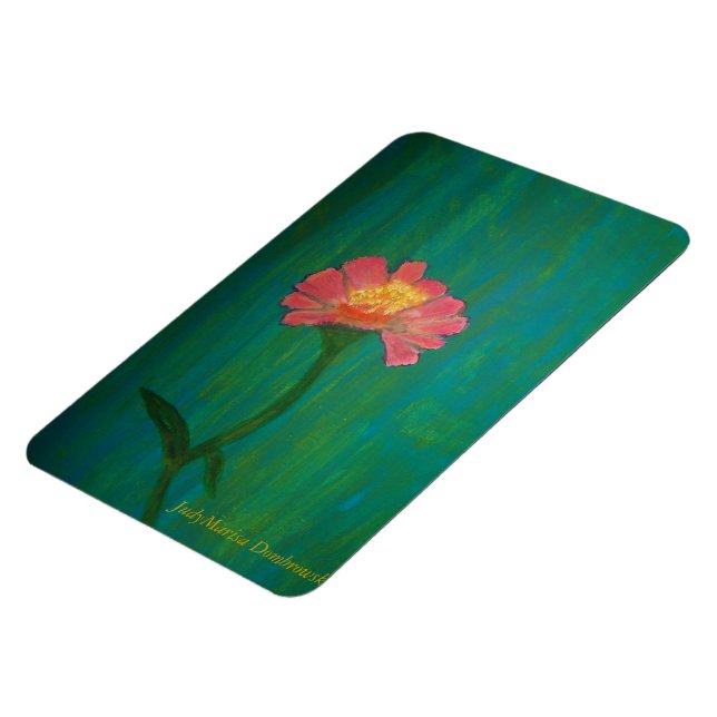 Ímã Linda Zinnia Rosa (Left Side)