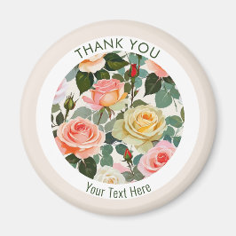 Imã Lindas Rosas Flor Botânica Floresce Obrigado