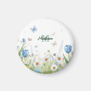 Imã Lindo Buquê de Flores Silvestres Flor de Primavera