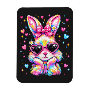 Ímã Lindo Coquete Tie Dye Coelho Páscoa Bunny