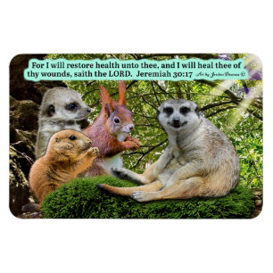 Ímã Lindo Escritura de Curamento Magneta Jeremiah 30:1