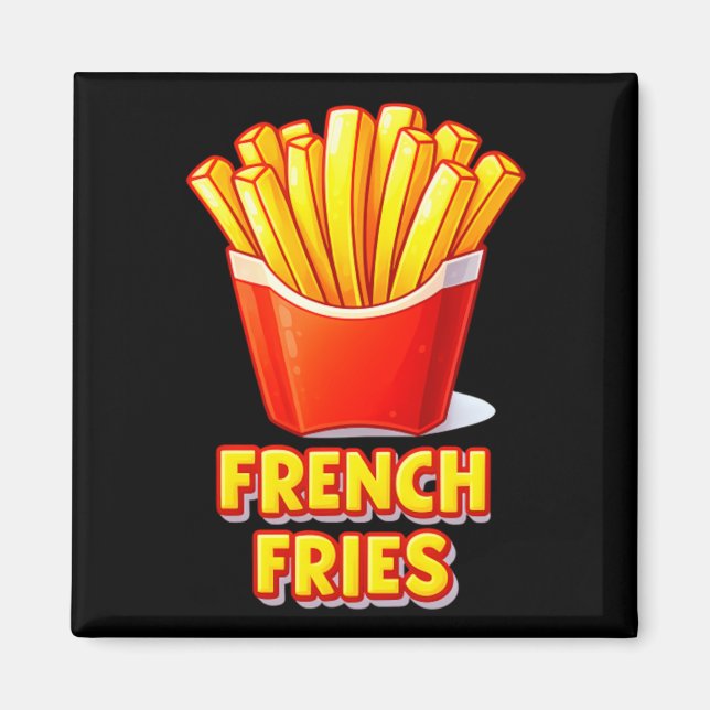 Imã Lindo Fardo de Batata Frita Amarela Vermelha para  (Frente)